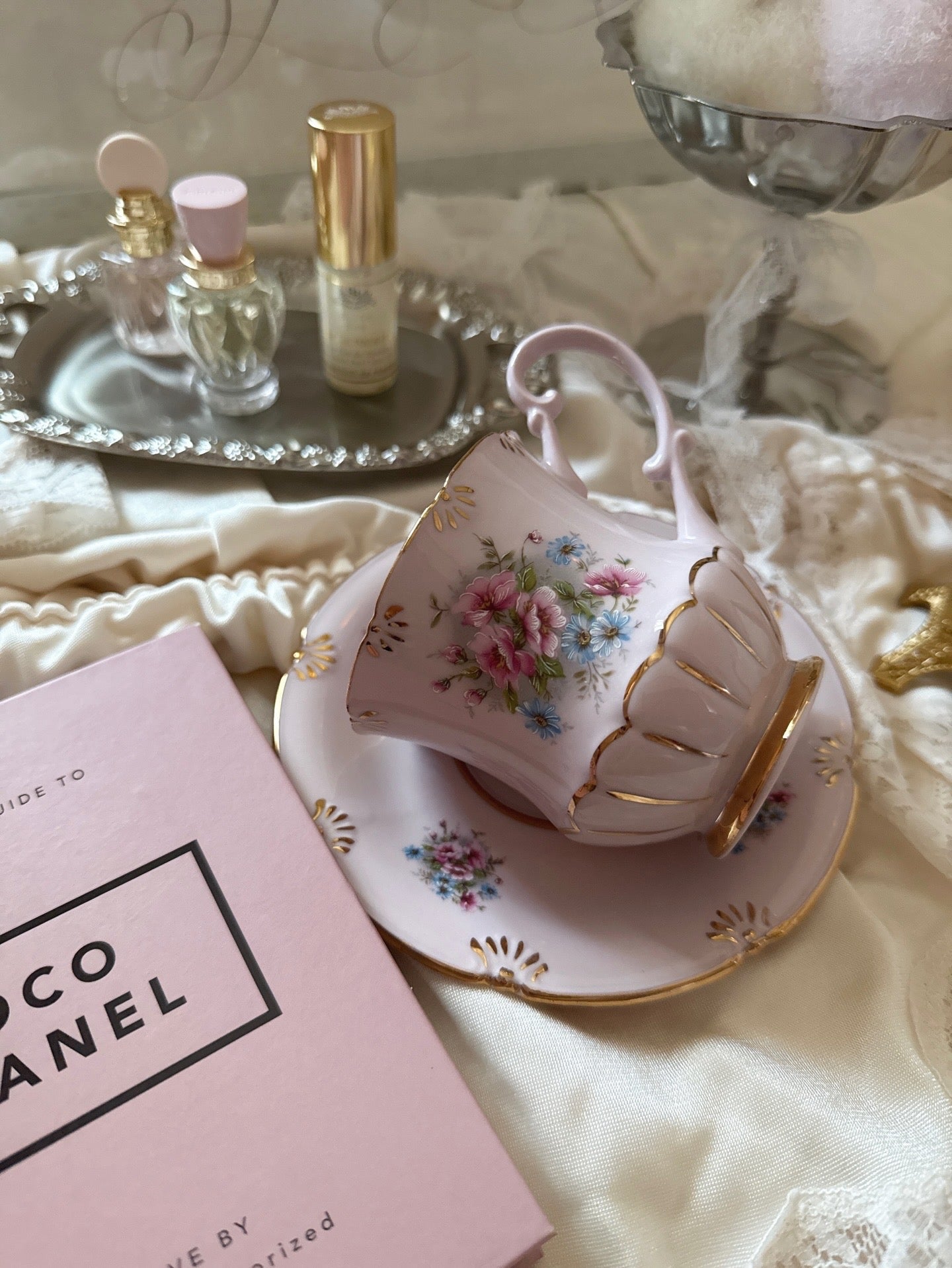 Pink porcelain cup&saucer