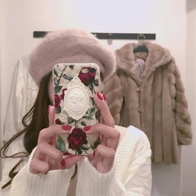 Cameo rose iPhone case(実果子ちゃんモデル)