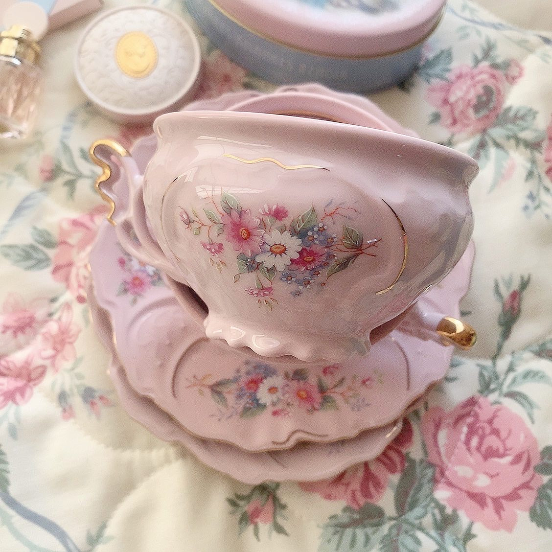 Czech made pink cup&saucer