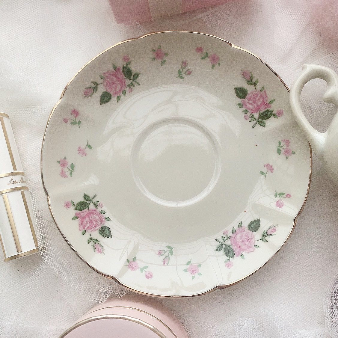 Blooming rose cup&saucer