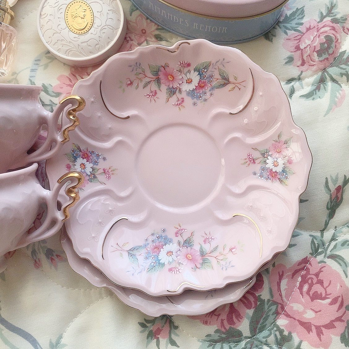 Czech made pink cup&saucer