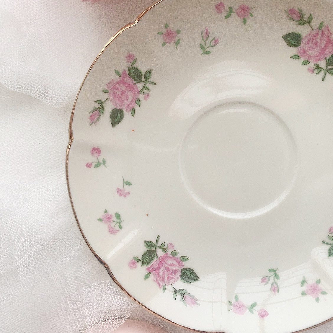 Blooming rose cup&saucer