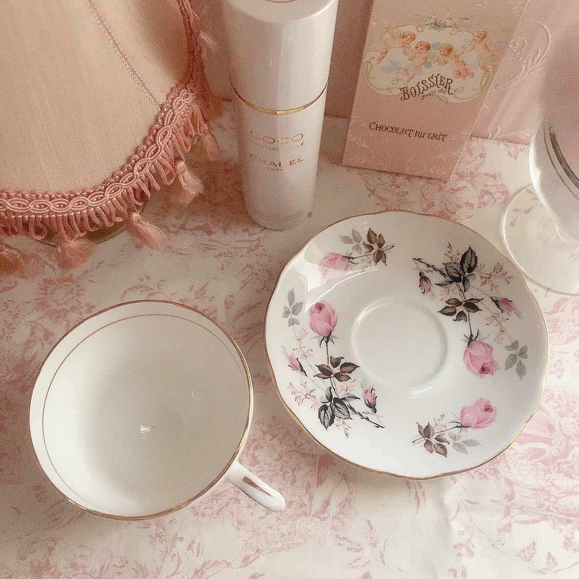 Tenderly rose cup&saucer,plate(trio)