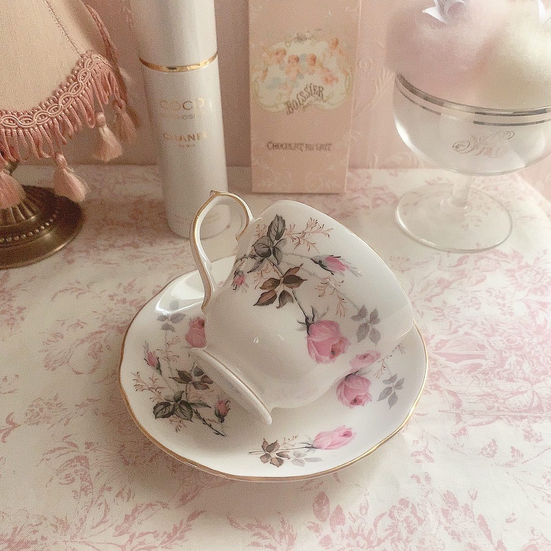 Tenderly rose cup&saucer,plate(trio)